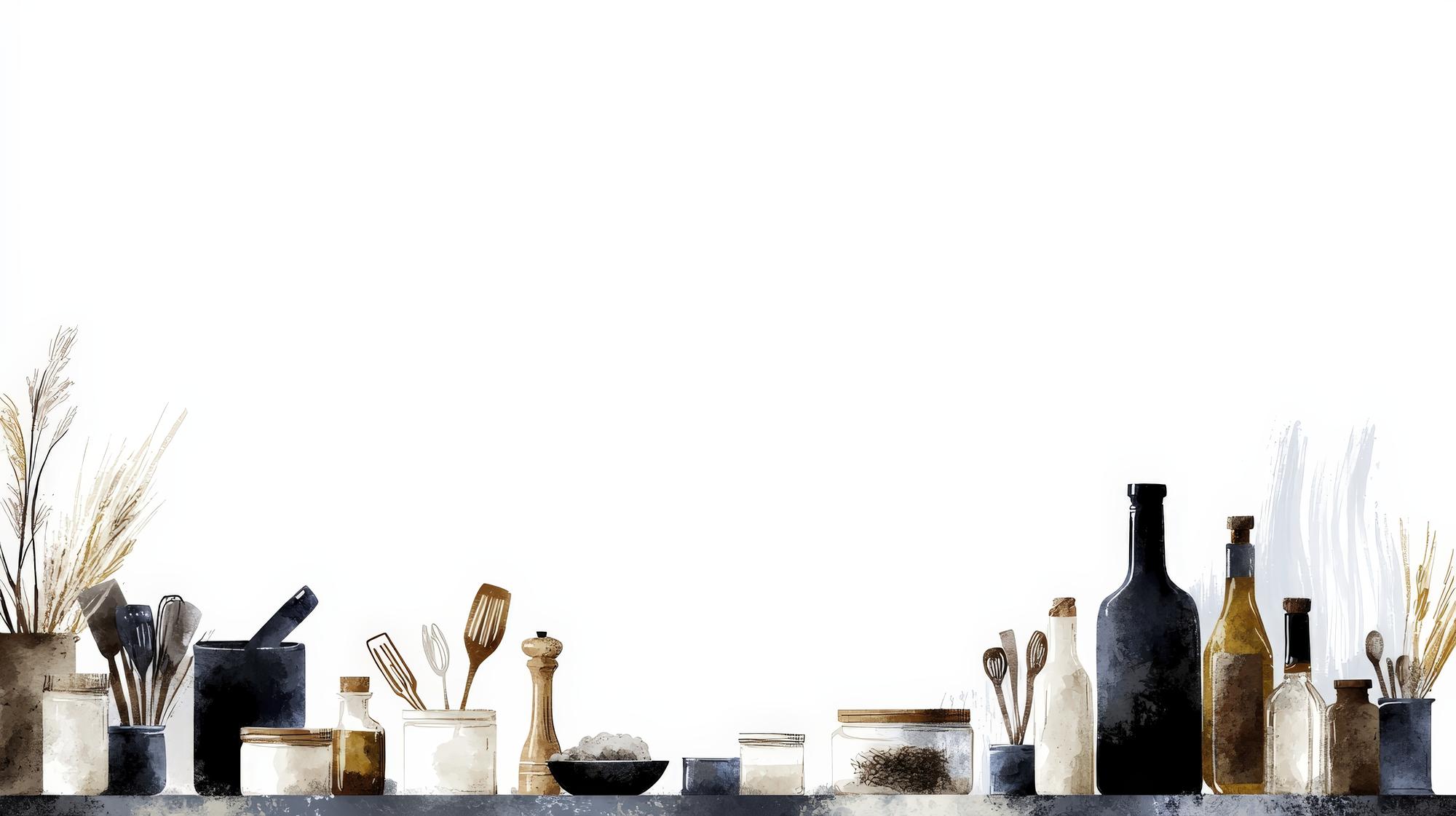 Stazione di lavoro in cucina con luci calde